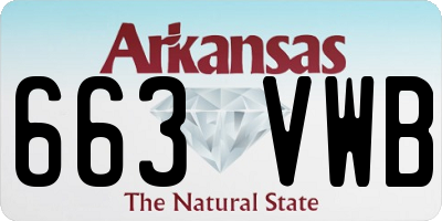 AR license plate 663VWB