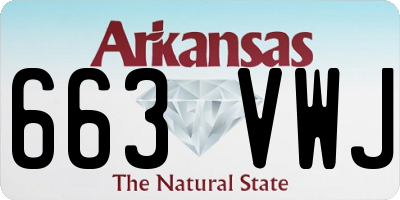 AR license plate 663VWJ