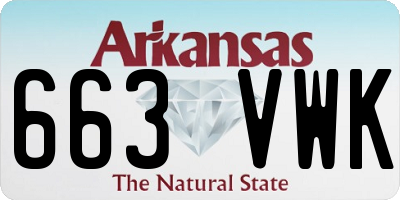 AR license plate 663VWK