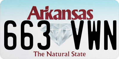 AR license plate 663VWN