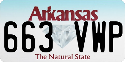 AR license plate 663VWP