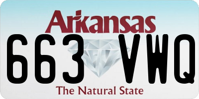 AR license plate 663VWQ