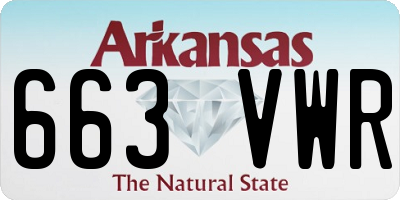 AR license plate 663VWR