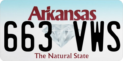 AR license plate 663VWS