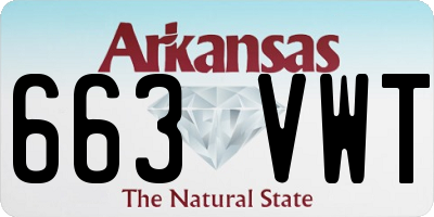 AR license plate 663VWT