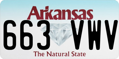 AR license plate 663VWV
