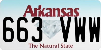 AR license plate 663VWW