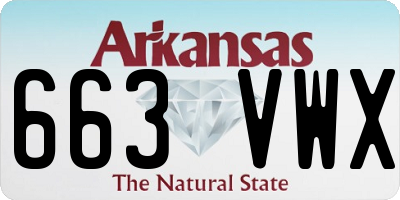 AR license plate 663VWX