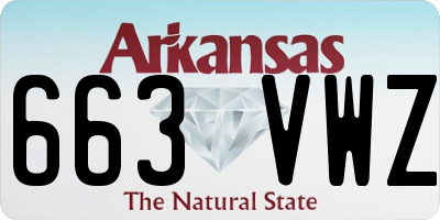 AR license plate 663VWZ