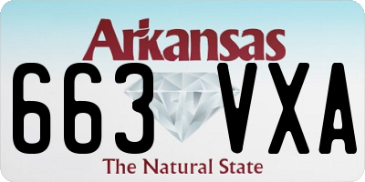 AR license plate 663VXA