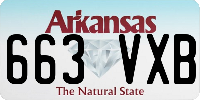 AR license plate 663VXB