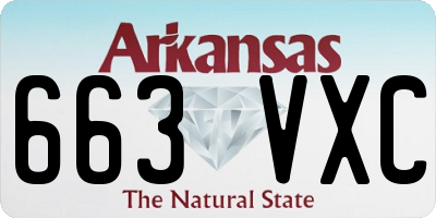AR license plate 663VXC