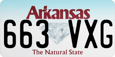 AR license plate 663VXG