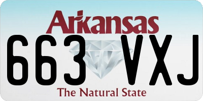 AR license plate 663VXJ