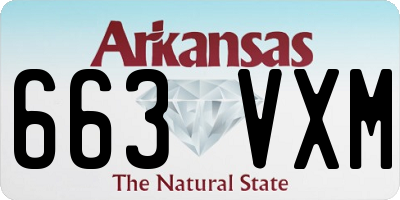 AR license plate 663VXM