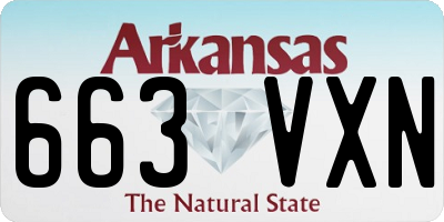 AR license plate 663VXN