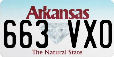 AR license plate 663VXO