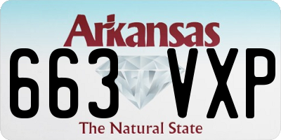AR license plate 663VXP