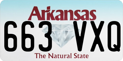 AR license plate 663VXQ