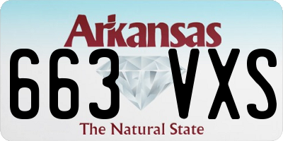 AR license plate 663VXS