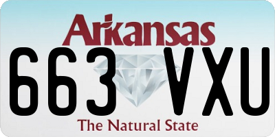 AR license plate 663VXU