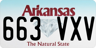 AR license plate 663VXV
