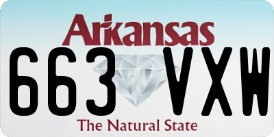 AR license plate 663VXW