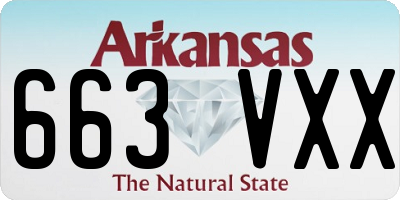 AR license plate 663VXX