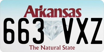 AR license plate 663VXZ