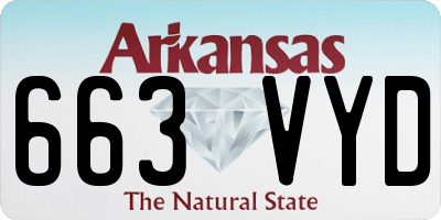 AR license plate 663VYD