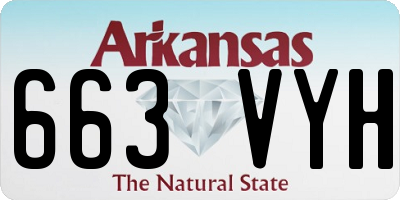 AR license plate 663VYH