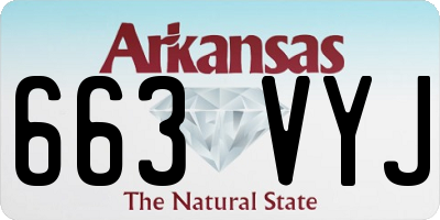 AR license plate 663VYJ