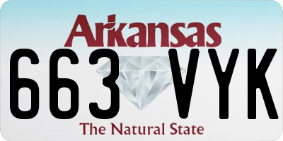 AR license plate 663VYK