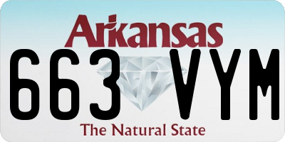 AR license plate 663VYM