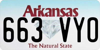 AR license plate 663VYO