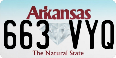 AR license plate 663VYQ