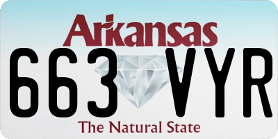 AR license plate 663VYR