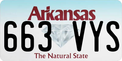 AR license plate 663VYS
