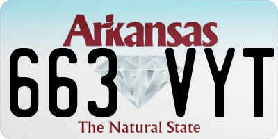 AR license plate 663VYT