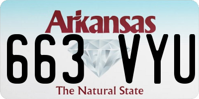 AR license plate 663VYU