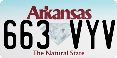 AR license plate 663VYV