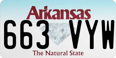 AR license plate 663VYW