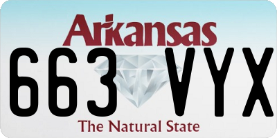 AR license plate 663VYX