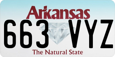 AR license plate 663VYZ