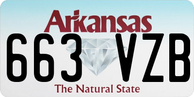 AR license plate 663VZB