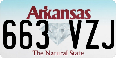 AR license plate 663VZJ