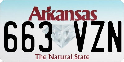 AR license plate 663VZN