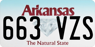 AR license plate 663VZS