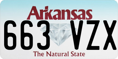 AR license plate 663VZX
