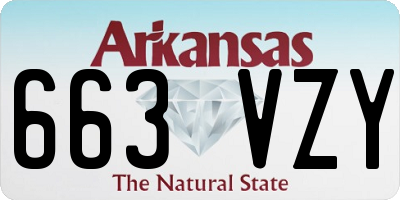 AR license plate 663VZY